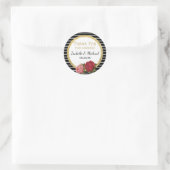  Roos zwart wit dank u bruiloft Sticker (Tas)