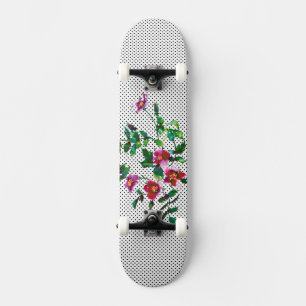 roos zwart-wit polka-stippen persoonlijk skateboard
