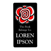 Roos - Zwarte Bladplaat Etiket (Voorkant)