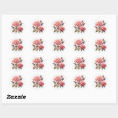 roosbloem ronde sticker (Vel)
