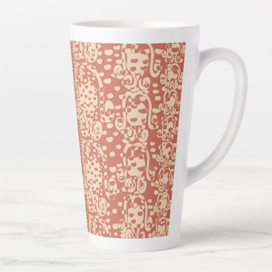 Roosbolbekerbloemen Latte Mok (Rechts)