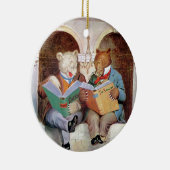 Roosevelt Bears in de Openbare Bibliotheek Keramisch Ornament (Rechts)