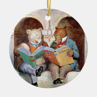 Roosevelt Bears in de Openbare Bibliotheek Keramisch Ornament