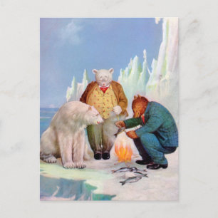 Roosevelt Beren gaan Gevist in Alaska Briefkaart