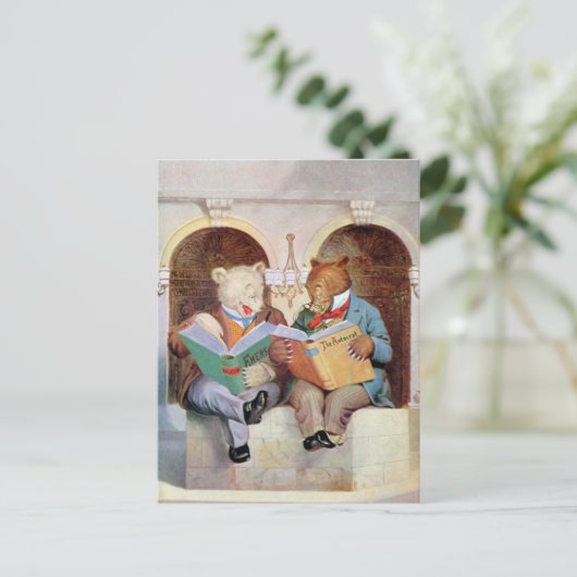 Roosevelt Beren in de Openbare Bibliotheek Briefkaart (Staand voorkant)