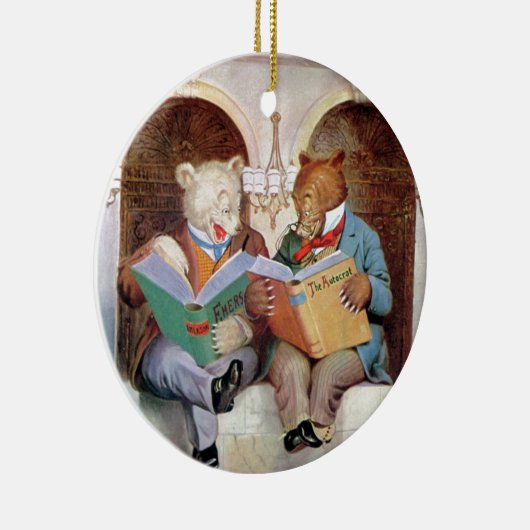 Roosevelt Beren in de Openbare Bibliotheek Keramisch Ornament (Rechts)