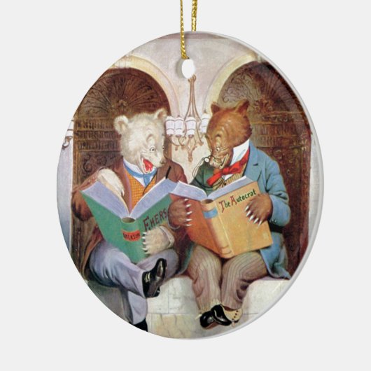 Roosevelt Beren in de Openbare Bibliotheek Keramisch Ornament (Links)