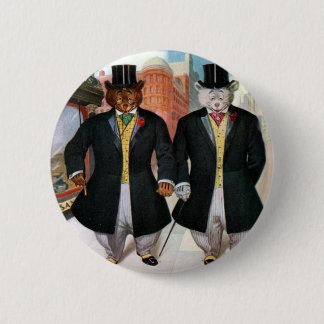 Roosevelt-beren in de stad in New York Ronde Button 5,7 Cm