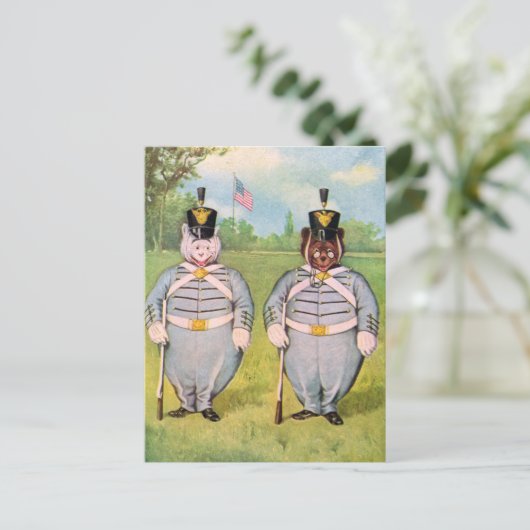Roosevelt Beren in het leger Briefkaart (Staand voorkant)