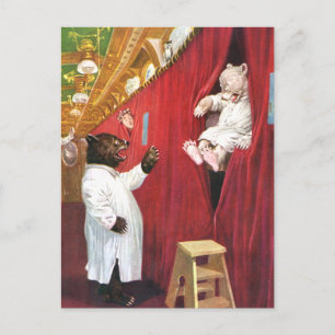 Roosevelt Beren op een trein met slaapwagen Briefkaart