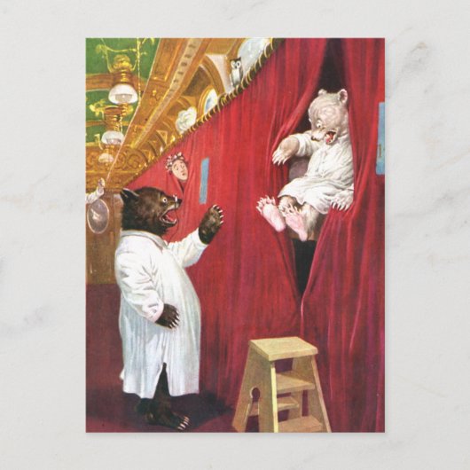 Roosevelt Beren op een trein met slaapwagen Briefkaart (Voorkant)