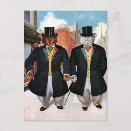 Roosevelt Beren over de stad in New York Briefkaart (Voorkant)