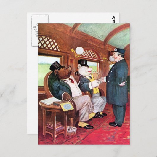 Roosevelt Beren Ride on a Train Briefkaart (Voorkant / Achterkant)