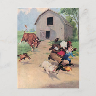 Roosevelt Beren Run from A Bull Down op het Boerde Briefkaart