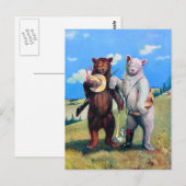 Roosevelt Beren uit in het Amerikaanse Westen Briefkaart (Voorkant / Achterkant)