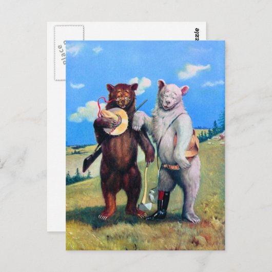 Roosevelt Beren uit in het Amerikaanse Westen Briefkaart (Voorkant / Achterkant)