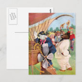 Roosevelt Beren Vlieg in heteluchtballon Briefkaart (Voorkant / Achterkant)
