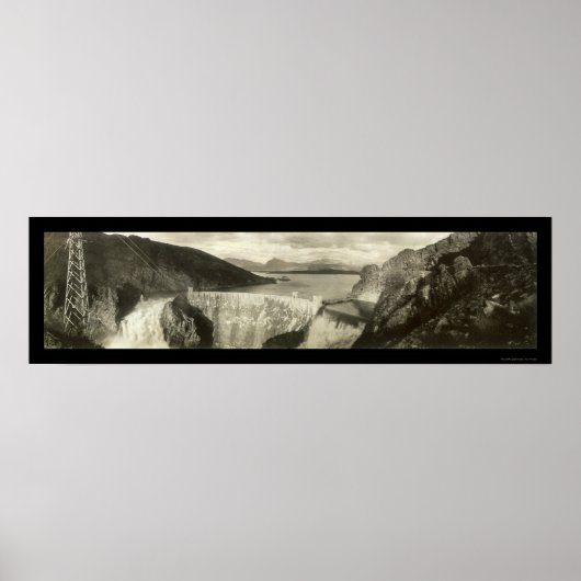 Roosevelt Dam Overflow Foto 1916 Poster (Voorkant)