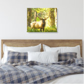 Roosevelt Elk | Nationaal park van de Olympische S Canvas Afdruk (Insitu (Slaapkamer))