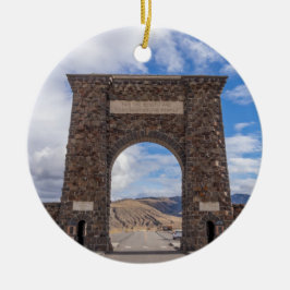 Roosevelt Gate Entrance Yellowstone Keramisch Ornament
