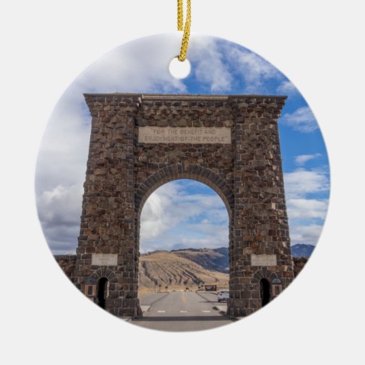 Roosevelt Gate Entrance Yellowstone Keramisch Ornament (Voorkant)