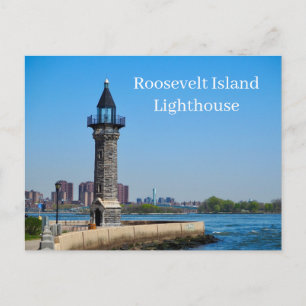 Roosevelt Island Lighthouse New York USA Ansichtka Briefkaart
