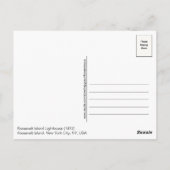 Roosevelt Island Lighthouse New York USA Postcard Briefkaart (Achterkant)