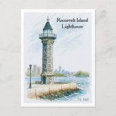 Roosevelt Island Lighthouse NYC Postcard Briefkaart (Voorkant)