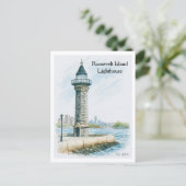 Roosevelt Island Lighthouse NYC Postcard Briefkaart (Staand voorkant)