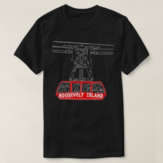 Roosevelt Island Tram Hand Drawn New York T-shirt (Design voorkant)