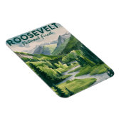 Roosevelt National Forest Waterverf Reizen Magneet (Rechterzijde)