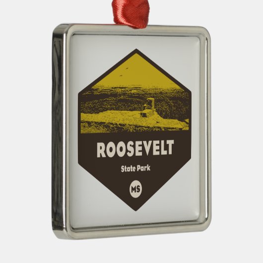 Roosevelt State Park Mississippi Metalen Ornament (Rechts)