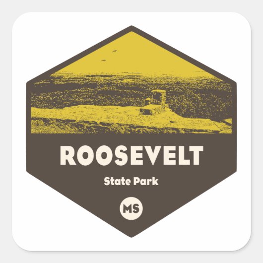Roosevelt State Park Mississippi Vierkante Sticker (Voorkant)