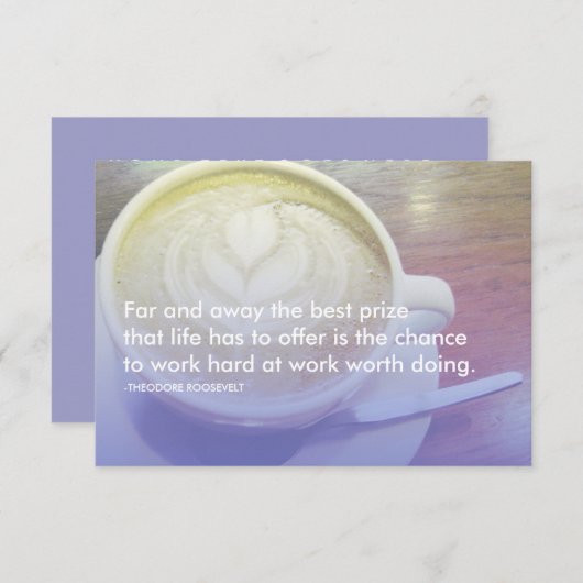 roosevelt succesquote kaart (Voorkant / Achterkant)