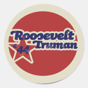 Roosevelt Truman 44 Ronde Sticker