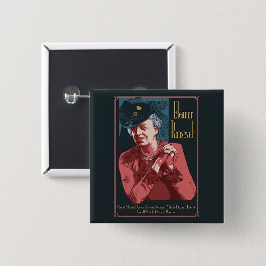 Roosevelt Vierkante Button 5,1 Cm (Voorkant /achterkant)