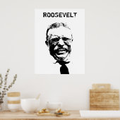 Roosevelt — Zwart-wit Poster (Keuken)