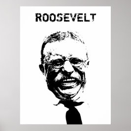 Roosevelt — Zwart-wit Poster
