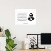 Roosevelt's Man in de Arena Horizontal Poster (Thuiskantoor)