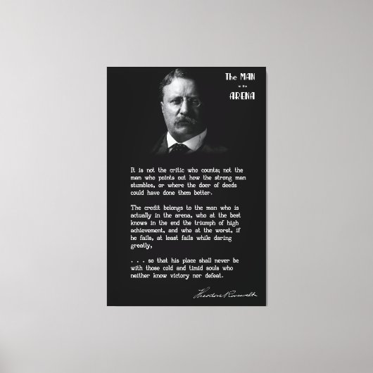Roosevelt's MAN in de ARENA Speech 2 Canvas Afdruk (Voorkant)