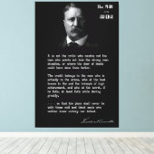 Roosevelt's MAN in de ARENA Speech 2 Canvas Afdruk (Insitu (Houten vloer))