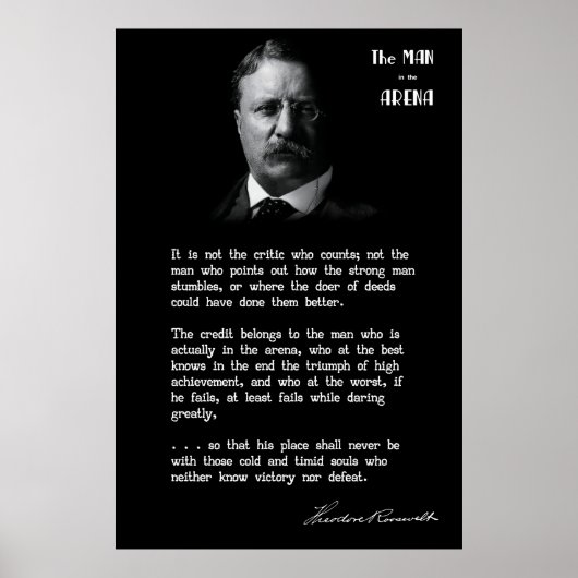 Roosevelt's MAN in de ARENA Speech 2 Poster (Voorkant)