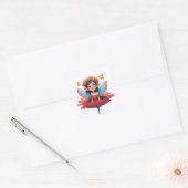 🧚 Roosfee Decal Voor Kinderkamer Accessoires 🌙 Vierkante Sticker (Envelop)