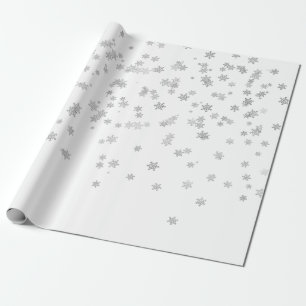 Roosgouden metalen sneeuwvlokken Kerstmis Cadeaupapier
