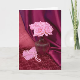 Rooskleurig nam I toe Feestdagen Kaart