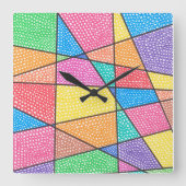 rooskleurige tijden vierkante klok (Voorkant)