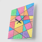 rooskleurige tijden vierkante klok (Hoek)