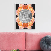 Roosknop Bloem Getinte Maak Je Eigen Foto Canvas Afdruk (Insitu (Woonkamer))