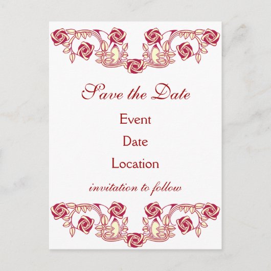 Roosmotief Aankondigingskaart (Voorkant)