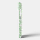 Roospatroon in lichtgroen Case-Mate iPhone case (Achterkant / Links)